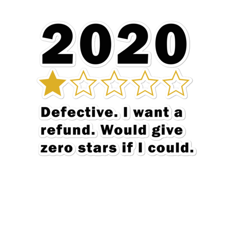 Funny 2020 1 Star Review  Very Bad  Social Distancing Long Sleeve T Sh Sticker | Artistshot