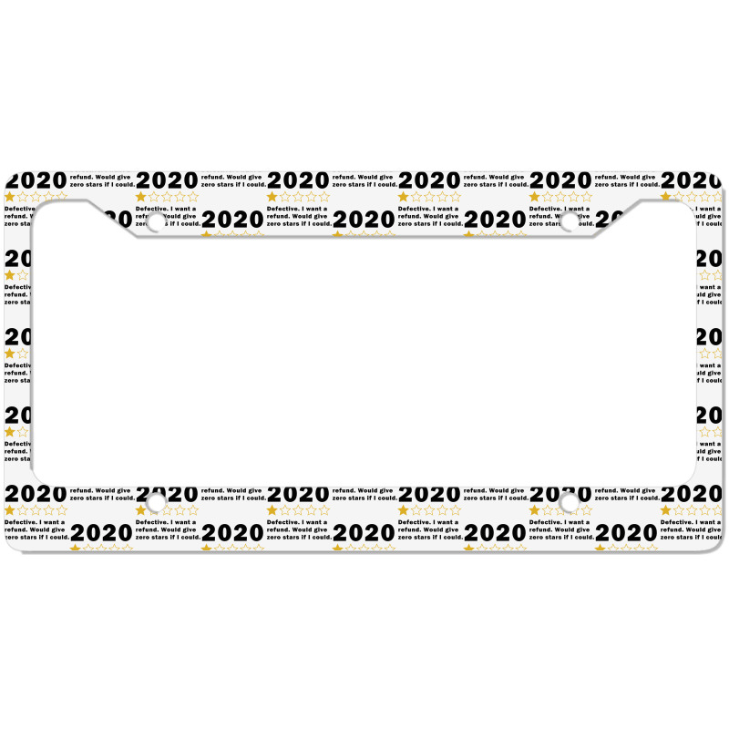 Funny 2020 1 Star Review  Very Bad  Social Distancing Long Sleeve T Sh License Plate Frame | Artistshot