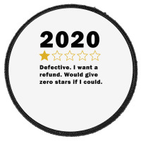 Funny 2020 1 Star Review  Very Bad  Social Distancing Long Sleeve T Sh Round Patch | Artistshot