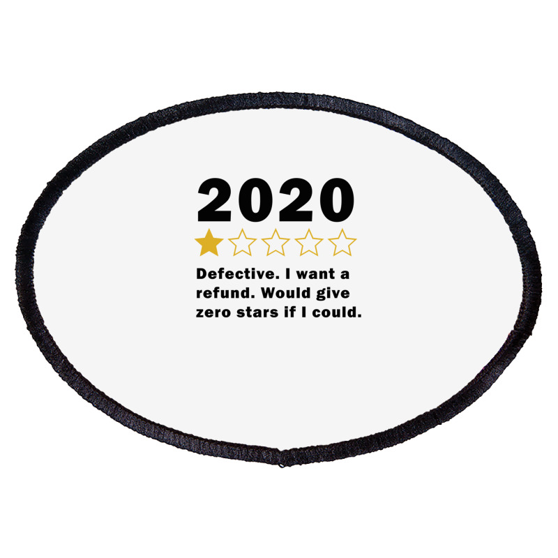 Funny 2020 1 Star Review  Very Bad  Social Distancing Long Sleeve T Sh Oval Patch | Artistshot