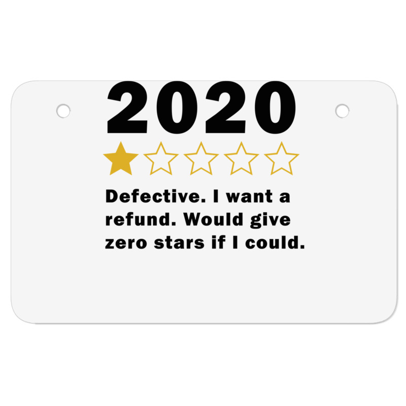 Funny 2020 1 Star Review  Very Bad  Social Distancing Long Sleeve T Sh Atv License Plate | Artistshot