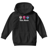 Viva Mexico Sugar Skull Sombrero Cinco De Mayo Taco Calavera T Shirt Youth Hoodie | Artistshot