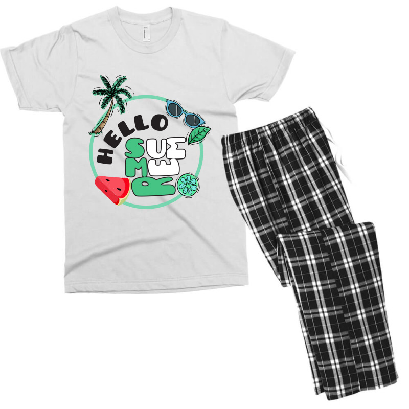 Hello Summer Men's T-shirt Pajama Set by rardesign | Artistshot