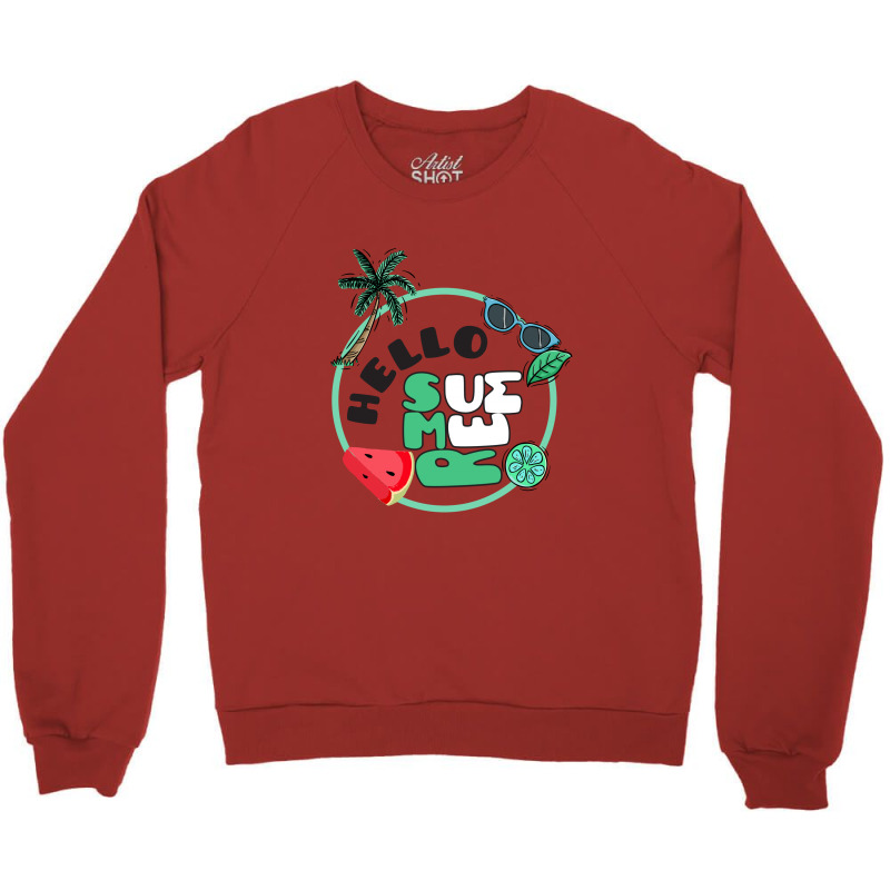 Hello Summer Crewneck Sweatshirt by rardesign | Artistshot