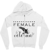 Womens Female Veteran Gift Women Girls Retired Military Soldiers V Nec Zipper Hoodie | Artistshot