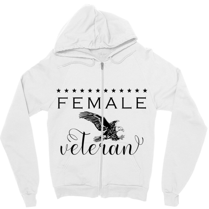 Womens Female Veteran Gift Women Girls Retired Military Soldiers V Nec Zipper Hoodie | Artistshot