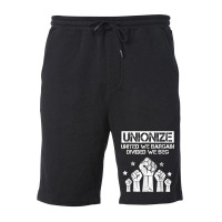 Labor Day Worker Unionize United We Bargain Divided We Beg T Shirt Fleece Short | Artistshot