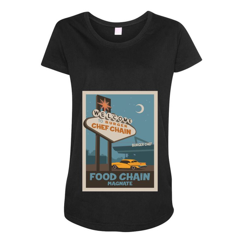 Food Chain Magnate Board Game Minimalist Travel Poster Style Gaming Ar Maternity Scoop Neck T-shirt by cm-arts | Artistshot