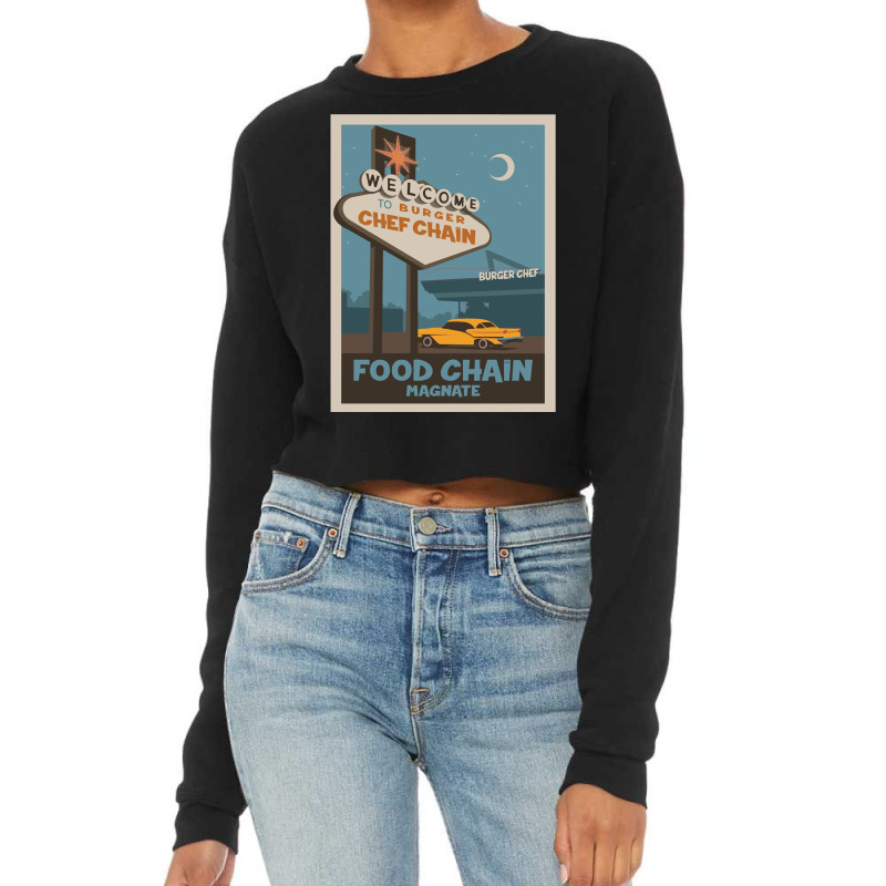 Food Chain Magnate Board Game Minimalist Travel Poster Style Gaming Ar Cropped Sweater by cm-arts | Artistshot