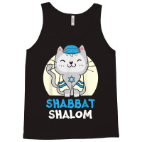 Shabbat Shalom Cat Lover Holy Day Judaism Yom Kippur T Shirt Tank Top | Artistshot