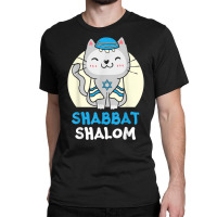 Shabbat Shalom Cat Lover Holy Day Judaism Yom Kippur T Shirt Classic T-shirt | Artistshot