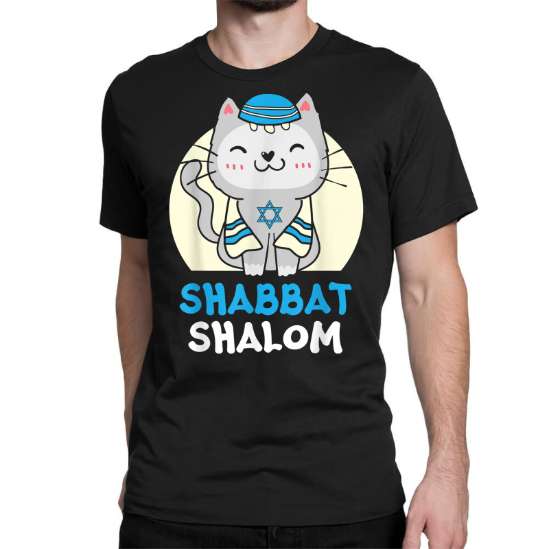 Shabbat Shalom Cat Lover Holy Day Judaism Yom Kippur T Shirt Classic T-shirt | Artistshot