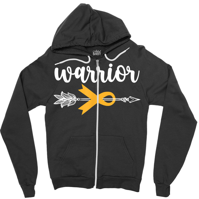 Childhood Cancer Awareness Hope Support Strong Warrior T Shirt Zipper Hoodie | Artistshot