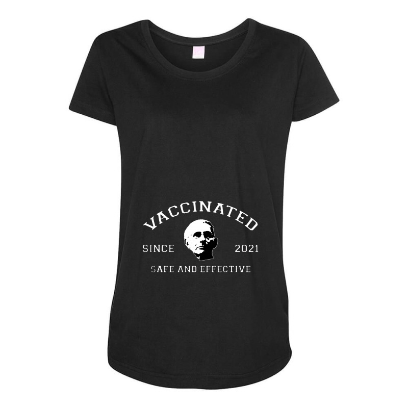 Vaccinated Safe And Effective 2021 Maternity Scoop Neck T-shirt by floobcreative | Artistshot