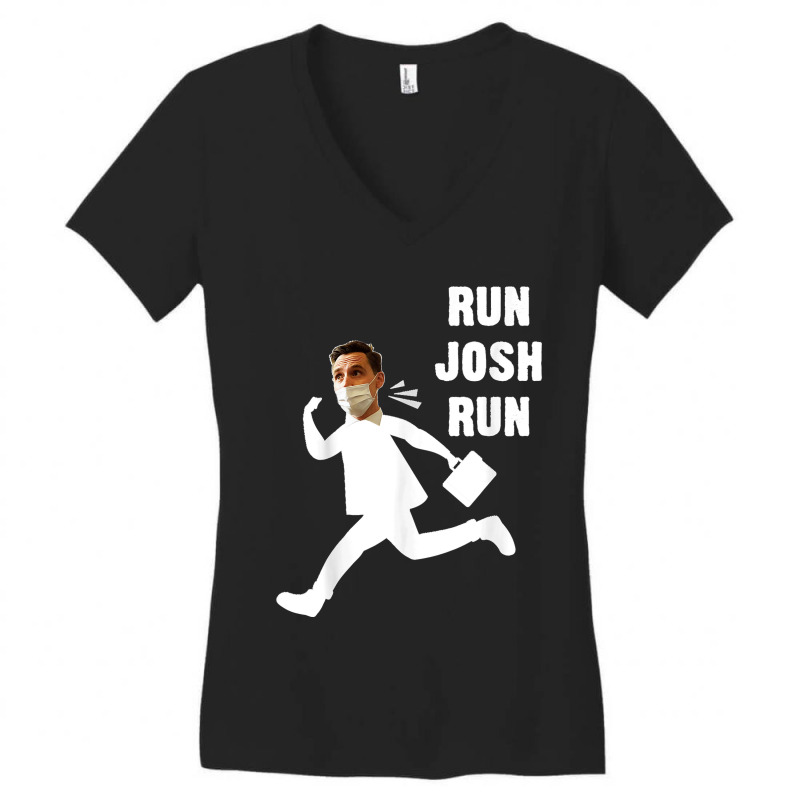 Josh Hawley Run Free Funny Josh Hawley Running Women's V-Neck T-Shirt by LisaMarieRangel | Artistshot