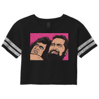 Samurai Cop Fight Scene Classic Scorecard Crop Tee | Artistshot