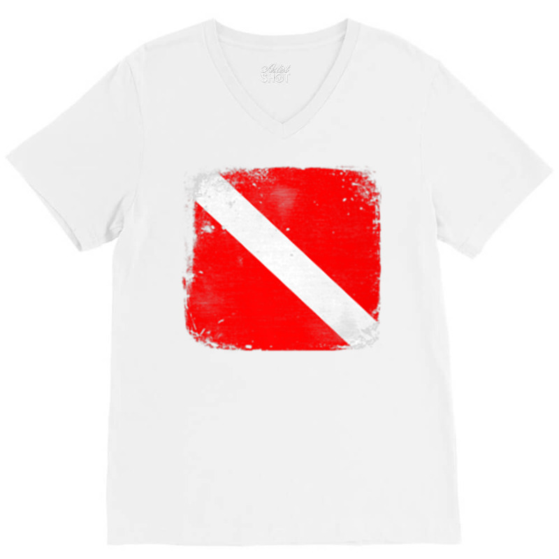 Scuba Dive Flag Divemasters Instructors Rescue Divers Raglan Baseball V-neck Tee | Artistshot