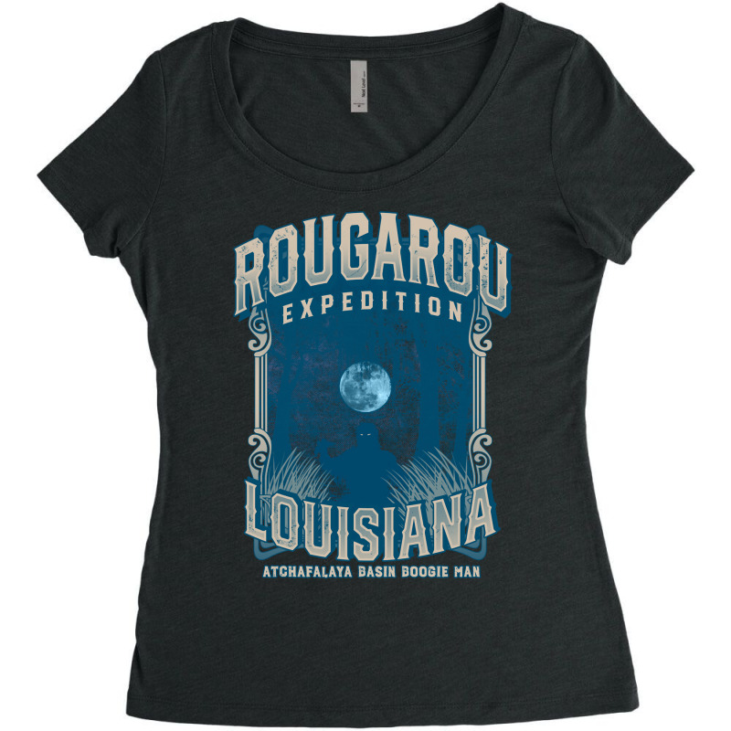 Rougarou Expedition Louisiana Swamp Monster Werewolf Legend Sweatshirt Women's Triblend Scoop T-shirt by puetzee | Artistshot