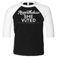 Womens Nevertheless She Voted Womens Rights Civil Action Vote V Neck T Toddler 3/4 Sleeve Tee | Artistshot