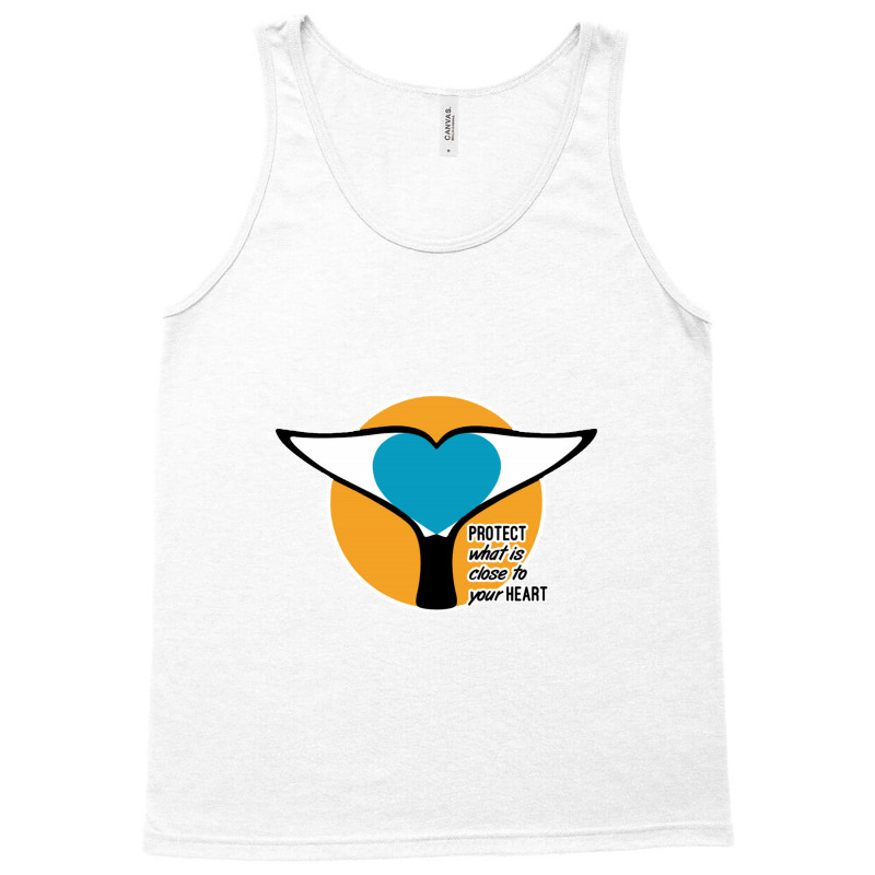 Whale Tail Heart Protect Tank Top | Artistshot