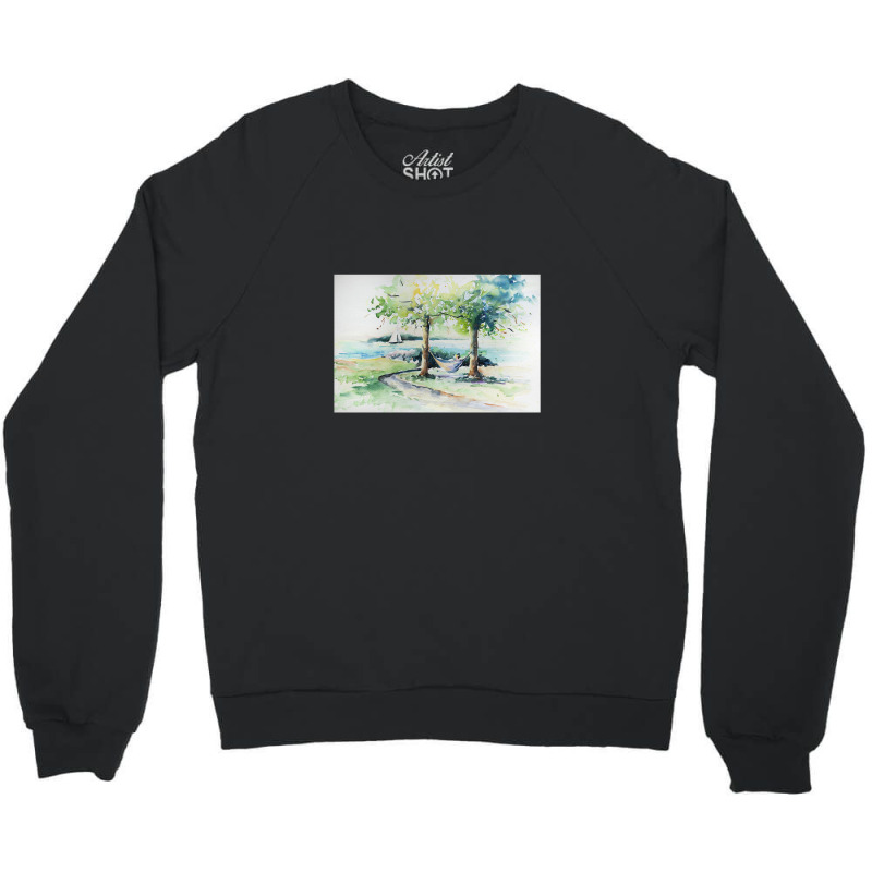 Hammock In The Park Crewneck Sweatshirt by gloomychuu | Artistshot