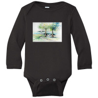 Hammock In The Park Long Sleeve Baby Bodysuit | Artistshot