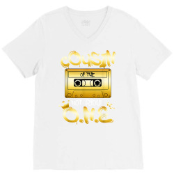 cousin of the notorious one bday old school hip hop boys 1st t shirt V-Neck Tee | Artistshot