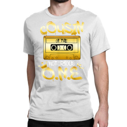 cousin of the notorious one bday old school hip hop boys 1st t shirt Classic T-shirt | Artistshot