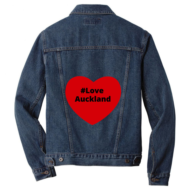 Love Auckland, Hashtag Heart, Love Auckland 2 Men Denim Jacket by chillinxs | Artistshot