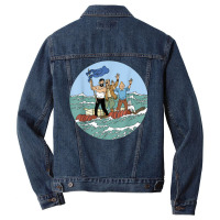 Tin Tin Sea Adventure With Captain Haddock T Shirt Men Denim Jacket | Artistshot