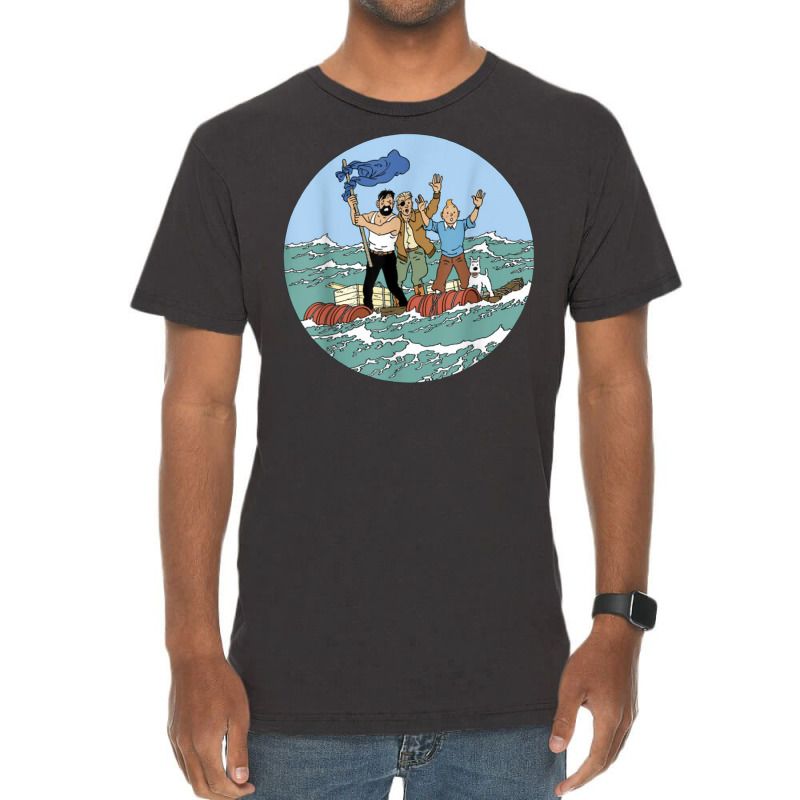 Tin Tin Sea Adventure With Captain Haddock T Shirt Vintage T-shirt | Artistshot