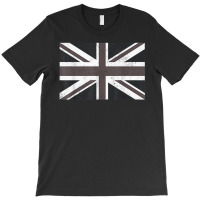 Distressed Black And White British Flag Great Britain Flag T Shirt T-shirt | Artistshot