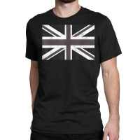 Distressed Black And White British Flag Great Britain Flag T Shirt Classic T-shirt | Artistshot