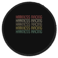 Retro Style Harness Racing Design Round Patch | Artistshot