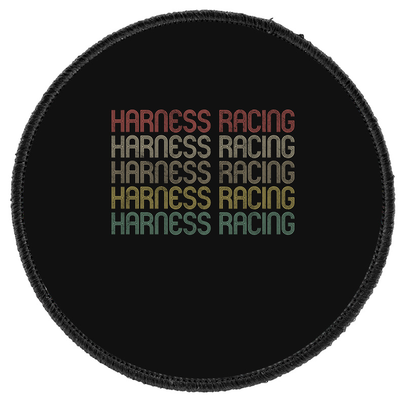 Retro Style Harness Racing Design Round Patch | Artistshot