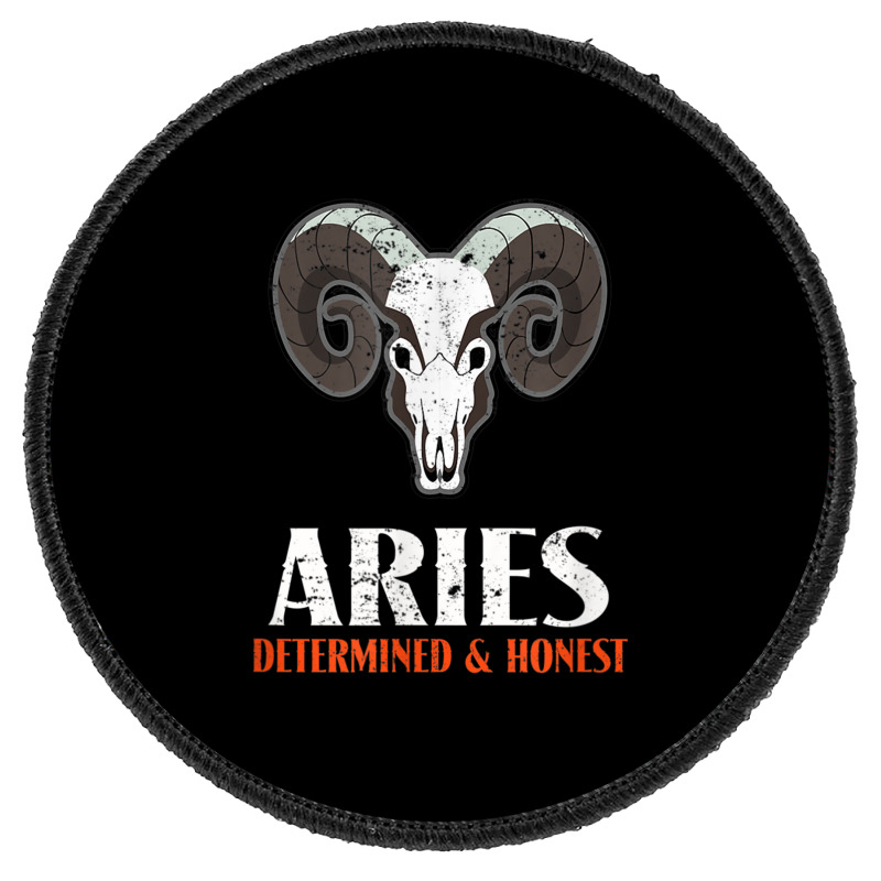 Vintage Aries T Shirt Ram Zodiac Astrology Symbol Tee Round Patch | Artistshot