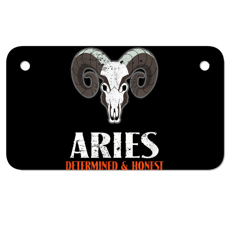 Vintage Aries T Shirt Ram Zodiac Astrology Symbol Tee Motorcycle License Plate | Artistshot