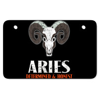 Vintage Aries T Shirt Ram Zodiac Astrology Symbol Tee Atv License Plate | Artistshot