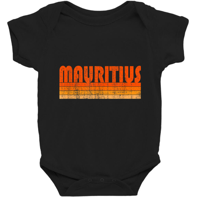 Vintage Grunge Style Mauritius T Shirt Baby Bodysuit by cm-arts | Artistshot