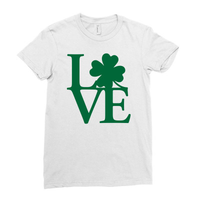 I Love Ireland Ladies Fitted T-shirt Designed By Mdk Art