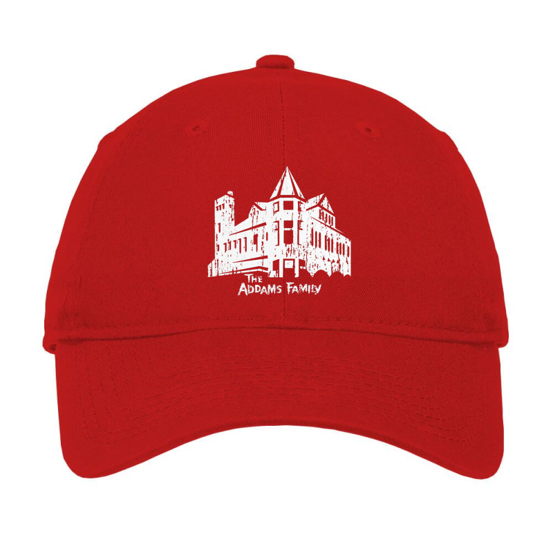 Addams Family Manor, Distressed   The Addams Family Adjustable Cap by larsbeelzebub | Artistshot