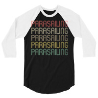 Retro Style Parasailing Design 3/4 Sleeve Shirt | Artistshot