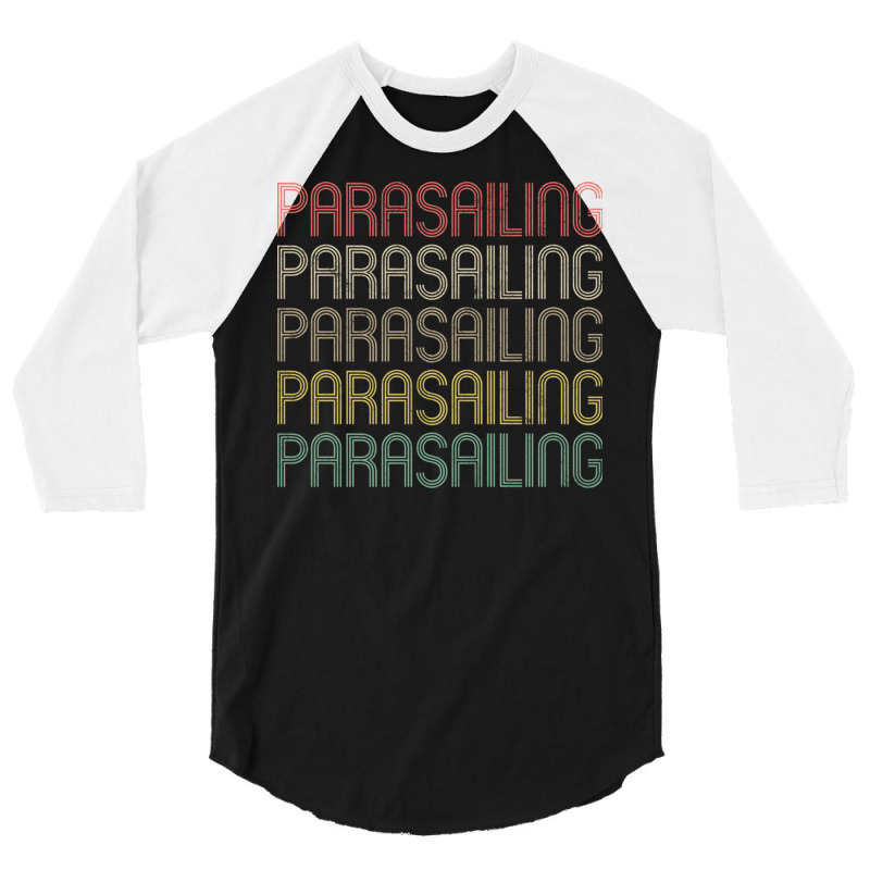 Retro Style Parasailing Design 3/4 Sleeve Shirt by cm-arts | Artistshot