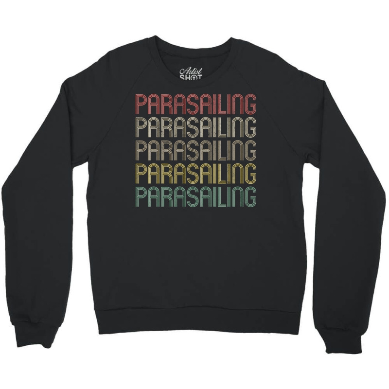 Retro Style Parasailing Design Crewneck Sweatshirt by cm-arts | Artistshot