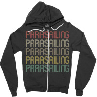 Retro Style Parasailing Design Zipper Hoodie | Artistshot