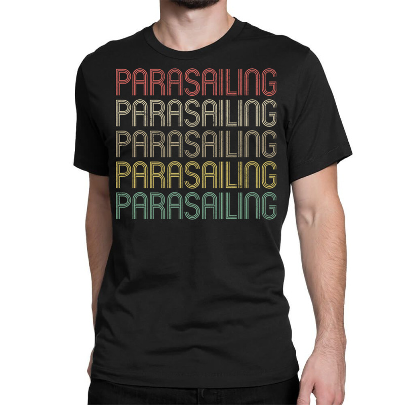 Retro Style Parasailing Design Classic T-shirt by cm-arts | Artistshot