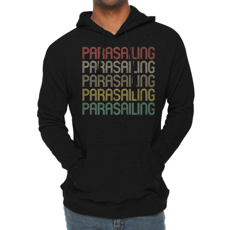 Retro Style Parasailing Design Lightweight Hoodie by cm-arts | Artistshot