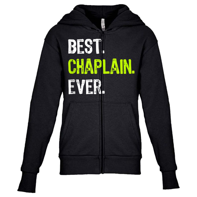 Best Chaplain Ever Tank Top Youth Zipper Hoodie by cm-arts | Artistshot