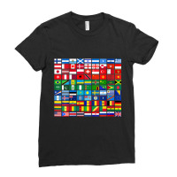 Womens Flag Of 99 Countries Of The World By Color Combination V Neck T Ladies Fitted T-shirt | Artistshot