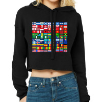 Womens Flag Of 99 Countries Of The World By Color Combination V Neck T Cropped Hoodie | Artistshot